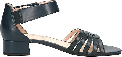 Caprice Sandals Shoes Heels Size UK 5 Leather 3cm Heel Wide Fitting Ocean Nappa • £32