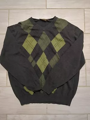 100% Cotton Sebastian Cooper V-neck Argyle Sweater XXL • $9