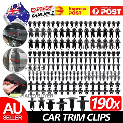190X Universal Automotive Clips Plastic Fastener Screw Trim Rivet Push Pin • $12.95