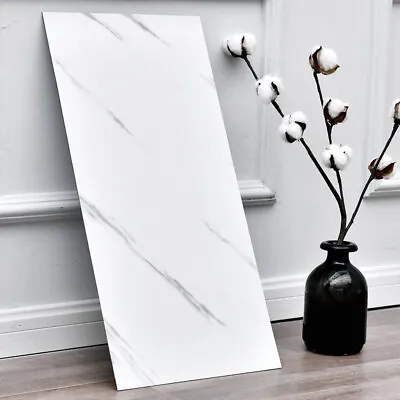 10PCS Self-Adhesive White Marble PVC Cladding Wall Panels For Kitchen Bathroom • £11.62