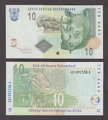 SOUTH AFRICA P.128a  10 RAND SIG 8  BUY 3 GET 5   UNCIRCULATED  WE COMBINE • $3.95