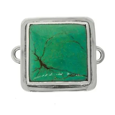 Tabra Jewelry 925 Sterling Silver Chinese Turquoise Connector Charm From Esme • $228