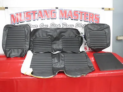 1967 Mustang Convertible Black Bucket Seat Standard Upholstery  UP107 • $150