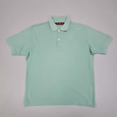 Kappa Mens Polo Shirt Green Medium Short Sleeve Cotton Pique Top • £6.30