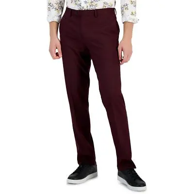 Bar III Mens Red Slim Fit Office Business Suit Pants Trousers 34/30 BHFO 5593 • $16.99