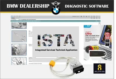 $140 • Buy BMW Dealership Diagnostic Software, ISTA, INPA,  USB Installer,  K+ DCAN Cable