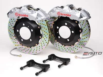 Brembo Front GT Brake 6pot Caliper Silver 355x32 Drill Disc R32 R33 Skyline GT-R • $4395