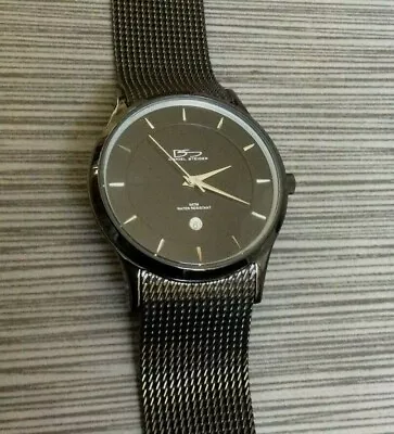 $157.50 • Buy Daniel Steiger Metropolitan Men's Watch Black Date Dial Gunmetal Mesh Band New!