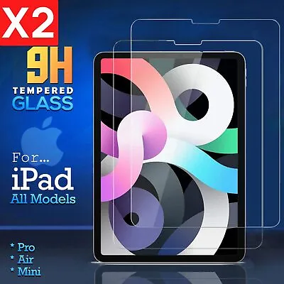 2x Tempered Glass Screen Protector F Apple IPad Pro 11  10th 9th 8th 7th Air 5 4 • $7.48