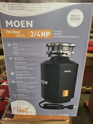 Moen Host Series Garbage Disposal GXC75c 3/4HP New With Box • $85.99