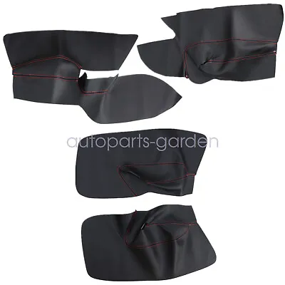 4Pcs 2005-2010 Fits VW Jetta Golf MK5 Leather Inner Door Panel Cover Pads Black • $26.79