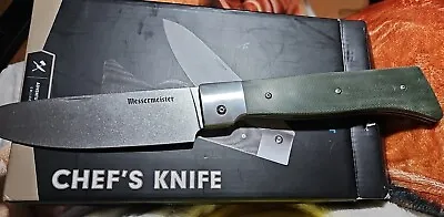 Messermeister Adventure Chef Folding 6” Chef’s Knife - German Steel & Distres... • $89