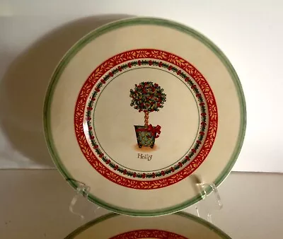 Villeroy & Boch Festive Memories HOLLY Topiary Tree 8.5  Salad Lunch Plate  • $14.99