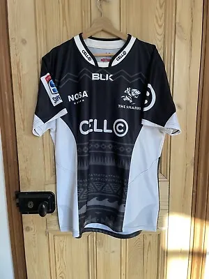 £20 • Buy BLK Natal Sharks South Africa Super Rugby 2016 Shirt/Jersey 3XL