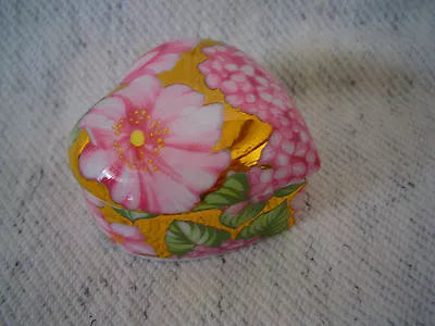 Car Bomboniere Trinket Box Fine Porcelain Italy Decoro Samarcanda Oro Hart • $20