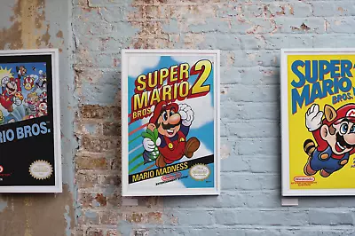£5.99 • Buy Mario Bros Set Of 3 Posters Vintage Style Gaming Print Home Bedroom Wall Decor