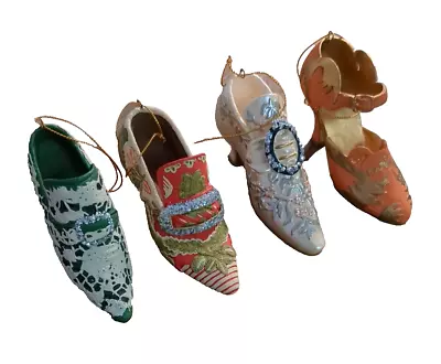 Lot Of 4 Metropolitan Museum Of Art (MMA) Shoe Christmas Ornaments Beautiful Set • $64.95