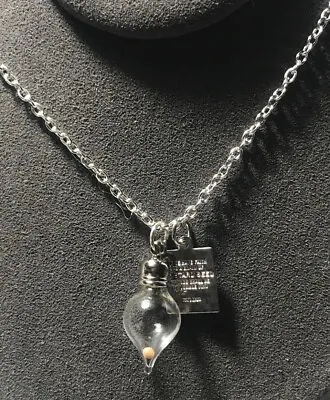 Mustard Seed Tear Drop Faith Silver Plated Necklace Pendant Christian Jewelry • $19.99