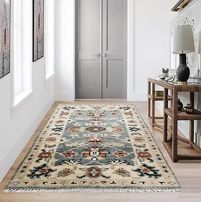 $249.99 • Buy William Morris Muted Turkish Oushak Hand Knotted Wool Area Rug Blue 3' X 5'