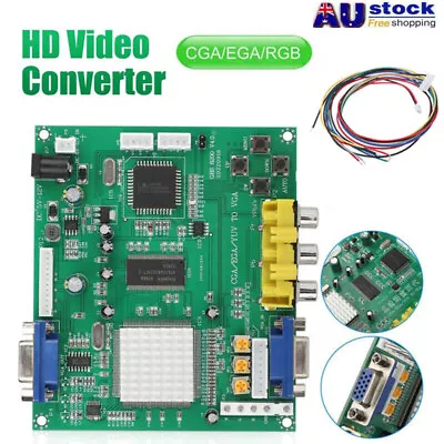 HD Video Converter Board CGA/EGA/YUV/RGB To VGA Arcade Game Monitor To LCD CRT • $39.95