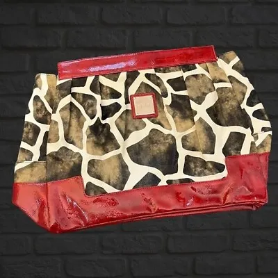 New Miche Prima Lexi Shell Bag Cover Red Brown Cream Giraffe Print Pattern • $20