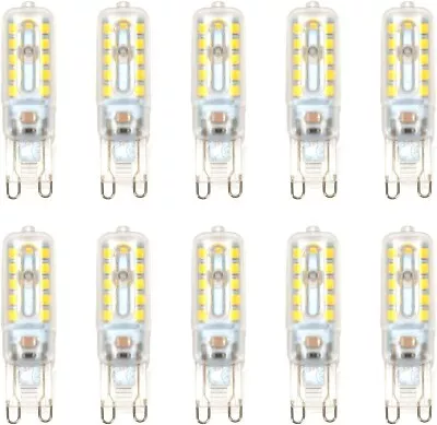 10 X G9 LED Light Bulbs G9 Bi-Pin Base 5W (40W Halogen Bulb Equivalent)  • $28.79