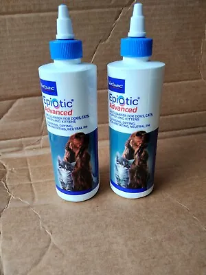 Virbac EPIOTIC ADVANCED Ear Cleanser For Dogs Cats Puppies Kittens 8oz Each. • $39.99