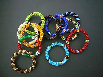 $7.76 • Buy New African Ethnic Masai Bead Bangle Bracelet Jewellery - Fairtrade Craft Gift