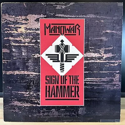 MANOWAR- Sign Of The Hammer '84 ORIGINAL UK IMPORT-1st Press 12” LP-Fast Ship • $59