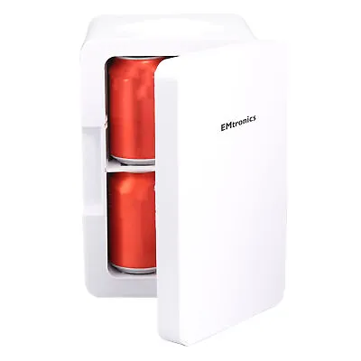 EMtronics 6L Compact Cooler (Mini Fridge Style) With 12V Adapter - White • £29.99