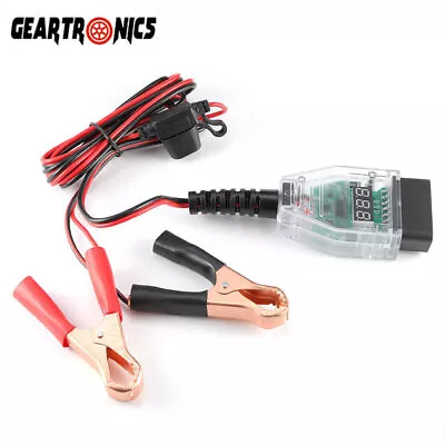 12V Alligator Clip OBD2 Connector Car ECU USA Memory Saver Battery Replace Tool • $9.99