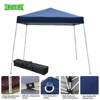 8 X 8 FT EZ POP UP Wedding Party Tent Folding Gazebo Canopy Shade Cater Events • $46.99