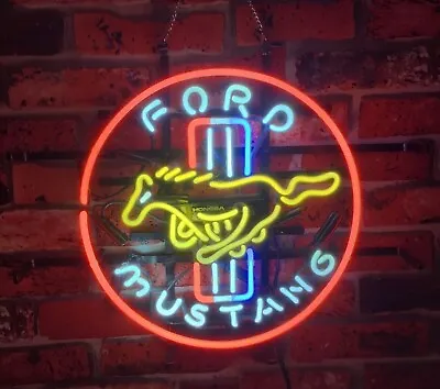 Ford Mustang Neon Light Sign 17 X17”  Eco Friendly  • $225