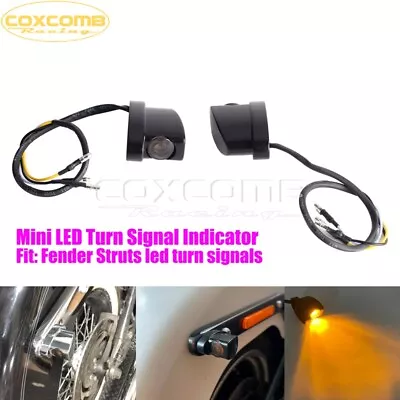 2X Mini LED Turn Signals Blinker Indicator For Cafe Racer Chopper Bobber Cruiser • $21.99