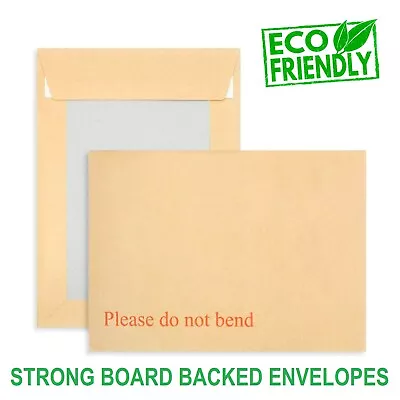 Please Do Not Bend Hard Card Board Backed Envelopes Manilla Brown A3 C4 A4 A5 A6 • £1.57