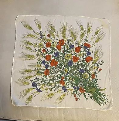 Vintage GUCCI Sheer Cotton Multicolor Floral Scarf • $69