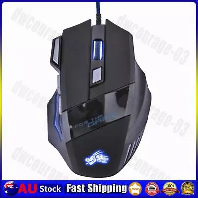 5500DPI LED Optical USB Wired Gaming Mouse 7 Buttons Gamer Computer Mice • $10.42