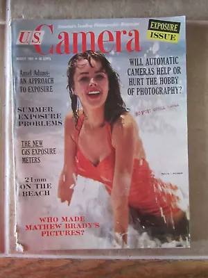 US Camera Magazine August 1961 Ansel Adams Mathew Brady Summer Exposure PL 56 • $14.99