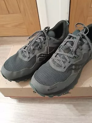 Saucony Excursion TR16 GTX Goretex Mens Hiking Walking Trainers Grey - Size 9.5 • £25