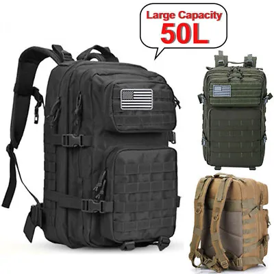 Men's Tactical Backpack Travel Large Capacity Outdoor Multi-functional Bags • $39.99