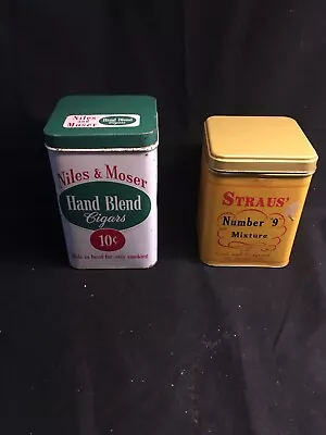 Niles & Moser And Straus Tobacco Tins Lot  • $14