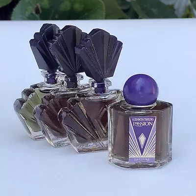 💝 LOT OF 4 Vintage PASSION Elizabeth Taylor PARFUM Mini Perfume NEW OLD STOCK • $19.99