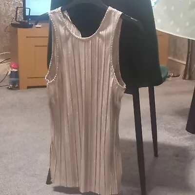 £4.98 • Buy Dorothy Perkins Sparkly Shiny Vest Top Size 10