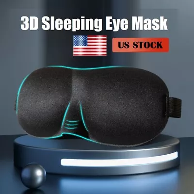 NEW 3D Sleeping Eye Mask For Men Women Soft Pad Blindfold Cover Travel Sleep USA • $6.92