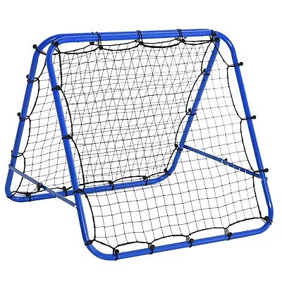 HOMCOM Rebounder Net Football Target Goal Play Training Adjustable Angles • £34.99