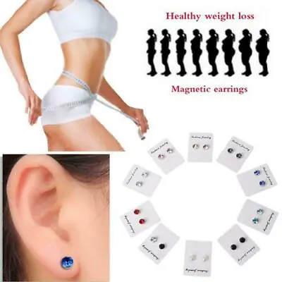 1 Pair Women Stud Earrings Magnetic Ear Plugs Non-Piercing Clip Earring E2Q2 • $1.09