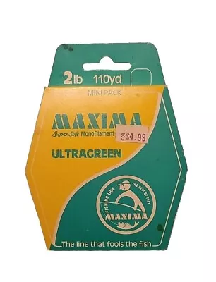 Maxima Ultragreen Mono Fishing Line 2 Lb 100 Yards Unused  • $10.12