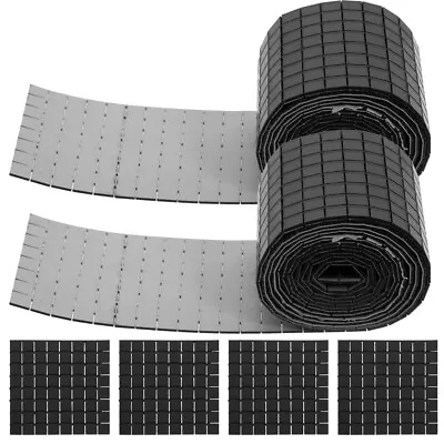 6 Rolls Glass Self-adhesive Mosaic Stickers Square Mirror Tiles Black • $15.59