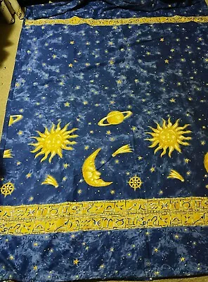 VINTAGE CELESTIAL SUN MOON STARS Quilt Cover (SINGLE Bed) Astrological 1990s VGC • $25.66