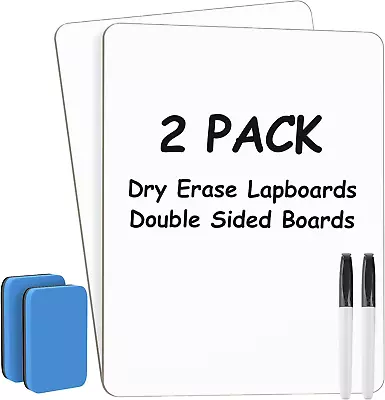 Small White Board 2 Pack Dry Erase Boards 9''X 12'' Mini White Board Double Sid • $12.49